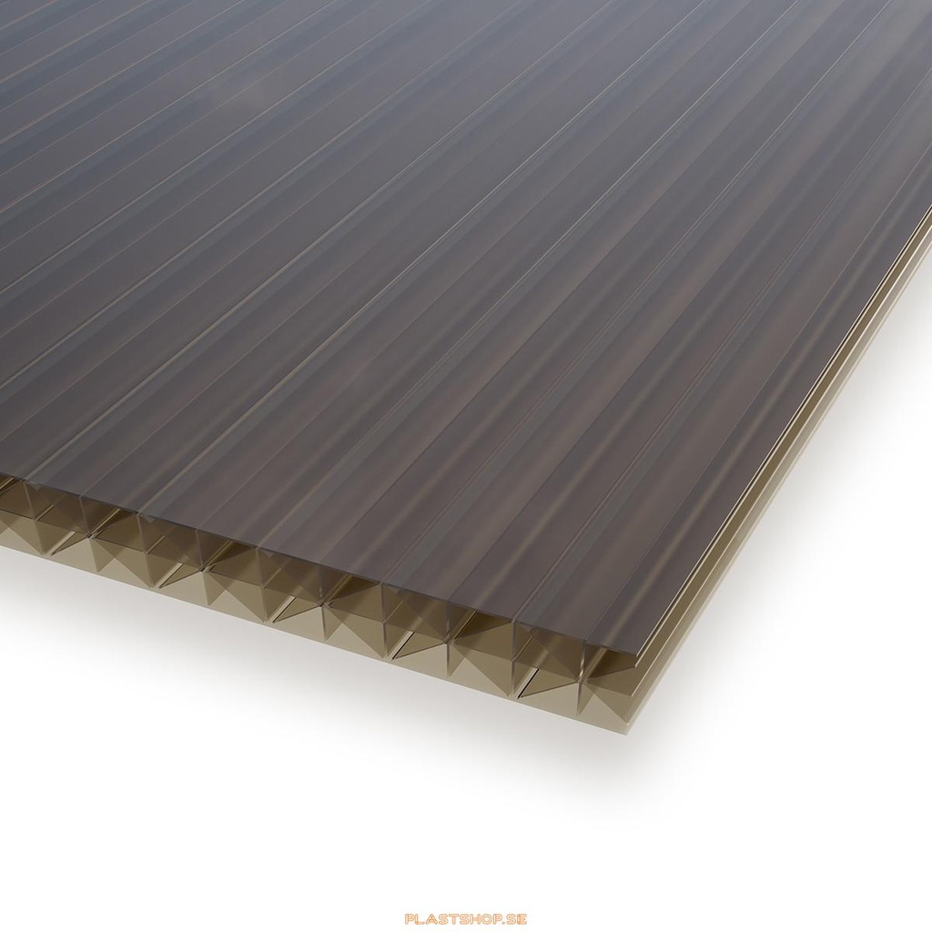 Multiglas kanalplast 4000x1200x32 mm rökfärgad