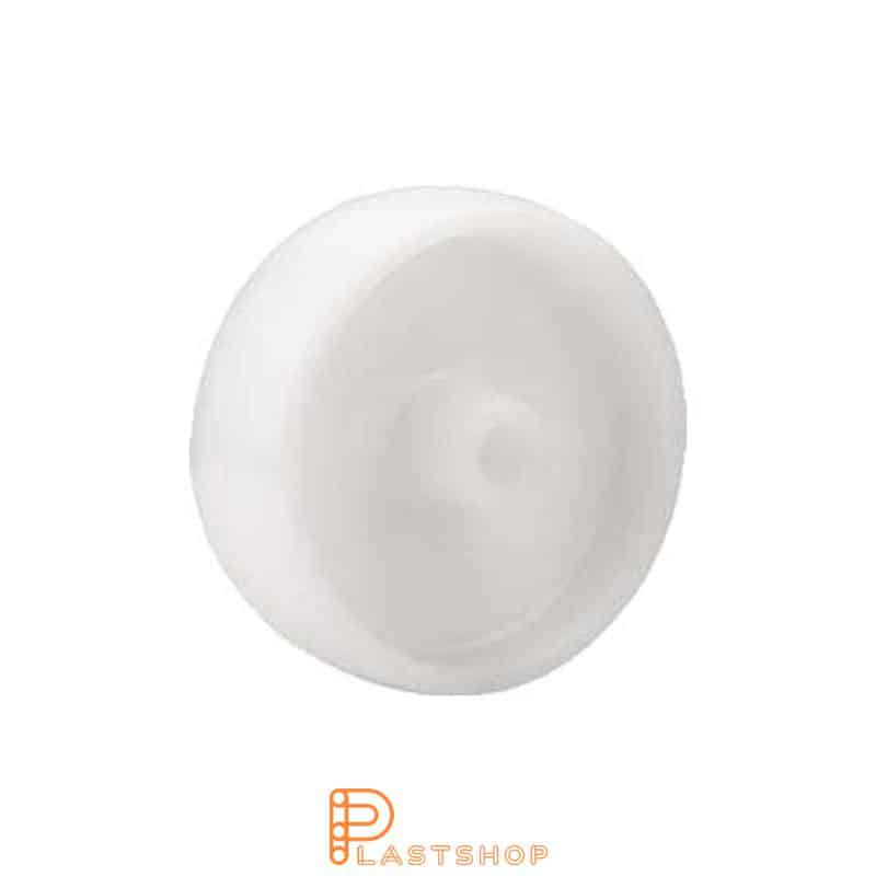 Wheel 100 mm, 150 kg load capacity, in solid PP in natur, slide bearing