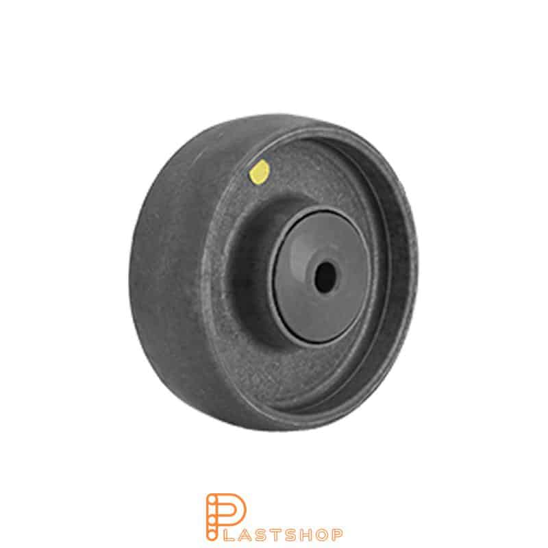 Wheel 100 mm, 170 kg capacity, in solid PA6 in grå, ball bearing