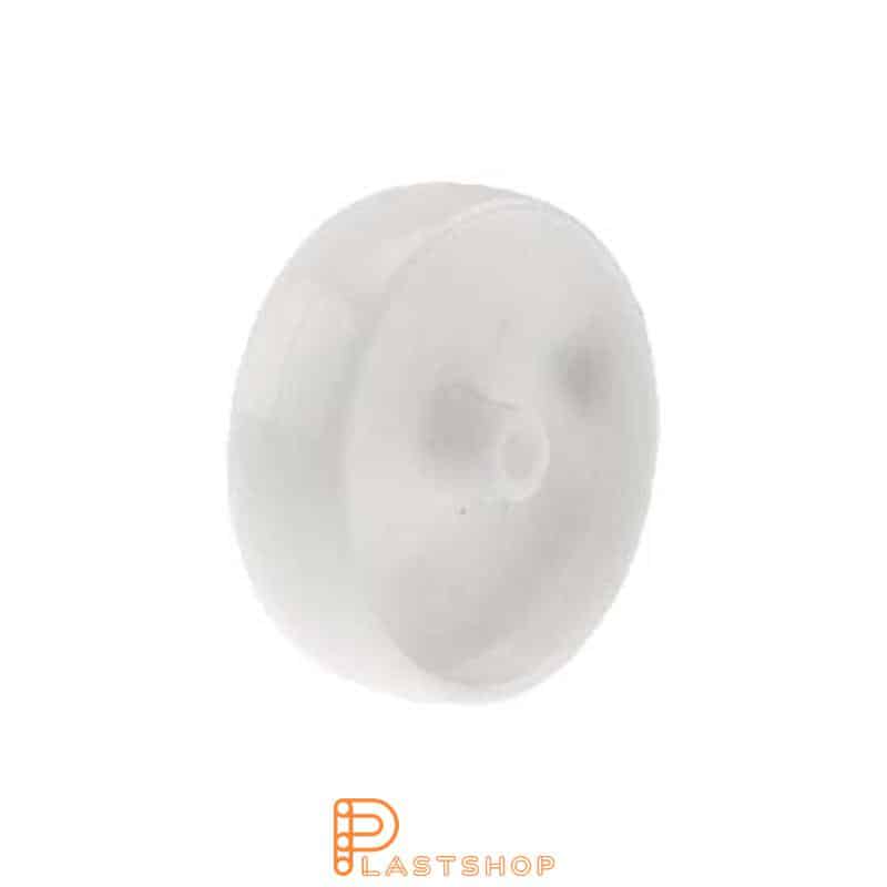 Wheel 100 mm, 200 kg capacity, in solid PA6 in natur, slide bearing