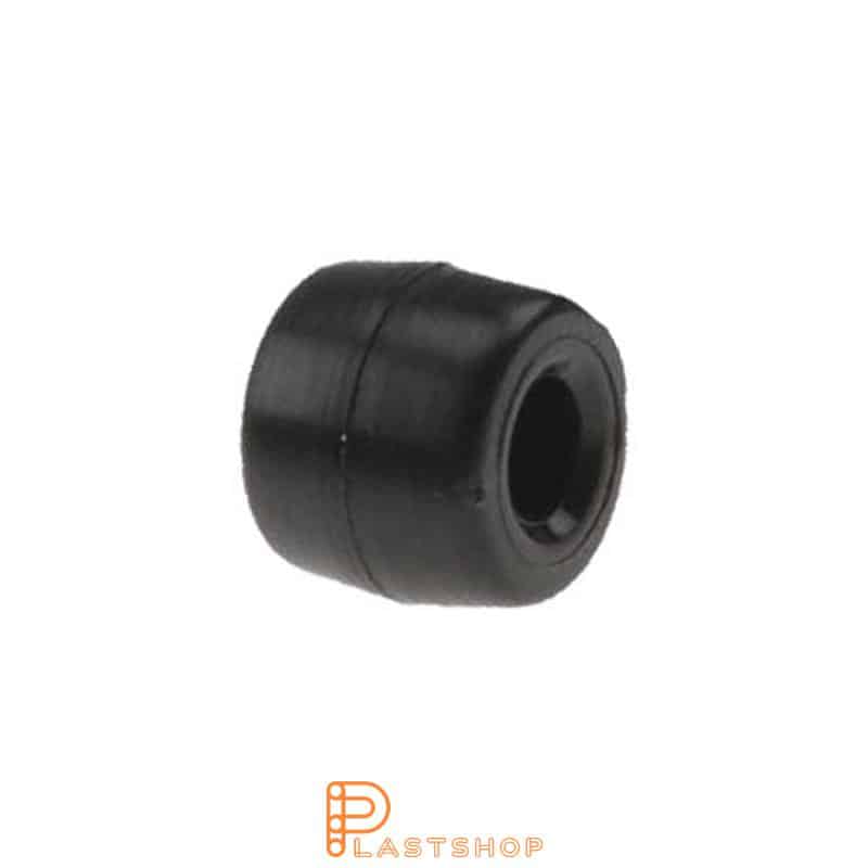 Rueda 15 mm, 25 kg de carga, en PA6 macizo de color negro, rodamiento de deslizamiento