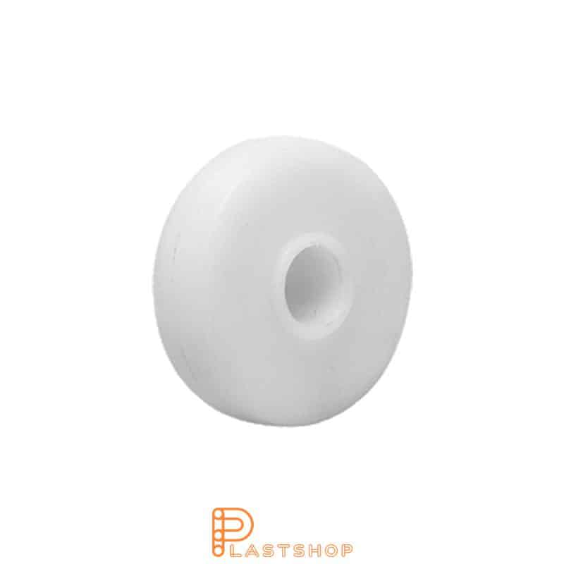 Wheel 50 mm, 80 kg capacity, in solid PA6 in natur, slide bearing