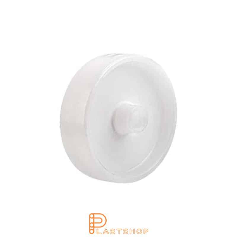 Wheel 75 mm, 45 kg load capacity, in solid PP in natur, slide bearing