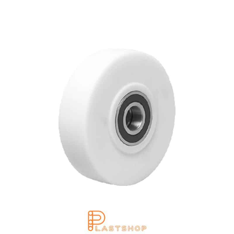 Industrial wheel 100 mm, 1250 kg capacity, in solid PA6 C in natur, double ball bearing