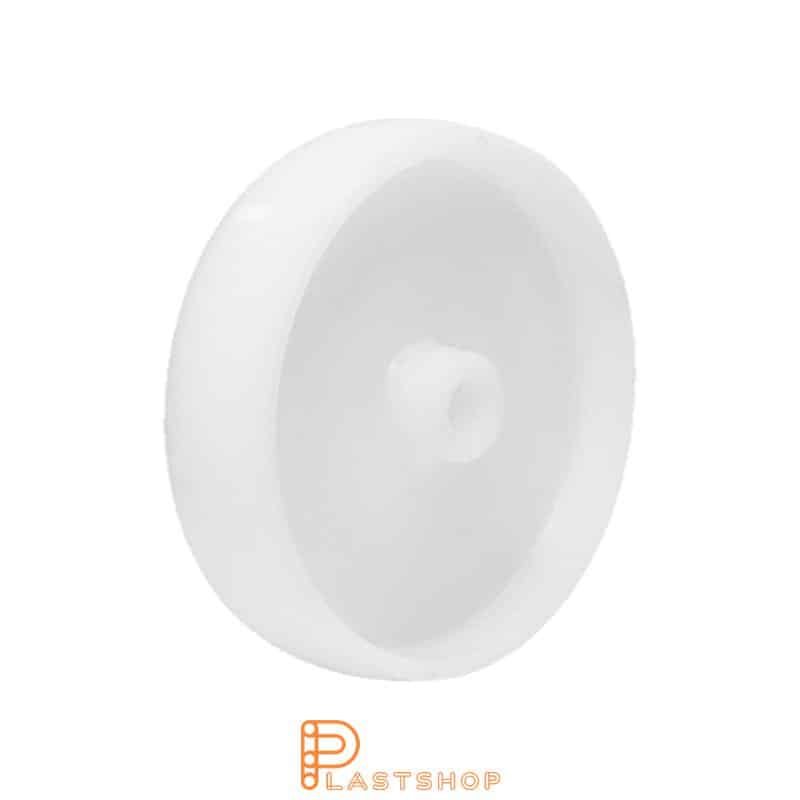 Industrial wheel 200 mm, 500 kg capacity, in solid PA6 in natur, slide bearing