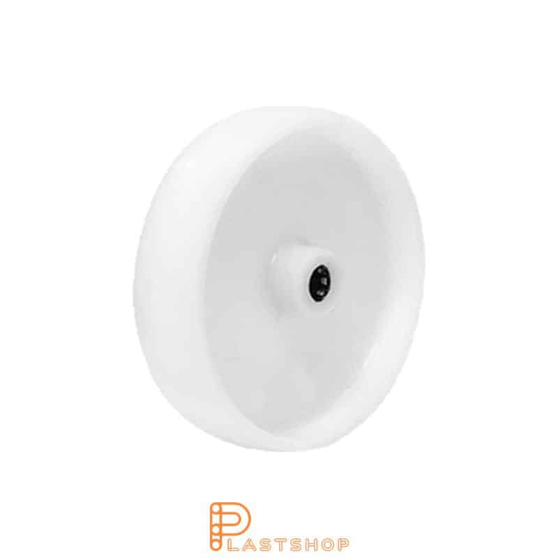 Rostumaton pyörä 125 mm, 250 kg kantavuus, kiinteä PA6 luonnollinen väri, rullalaakeri