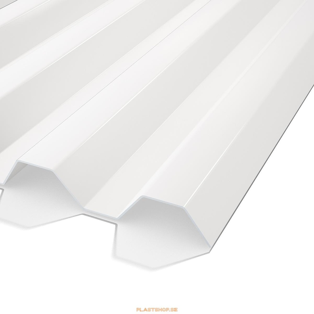 Esslon korrugert plast 75/20 2000x1135 mm opalhvit