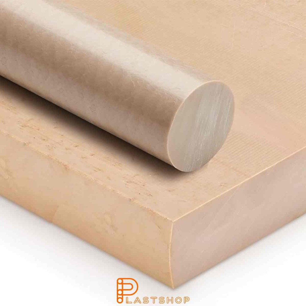 Rundstång i PEEK+PTFE 70x3000 mm beige