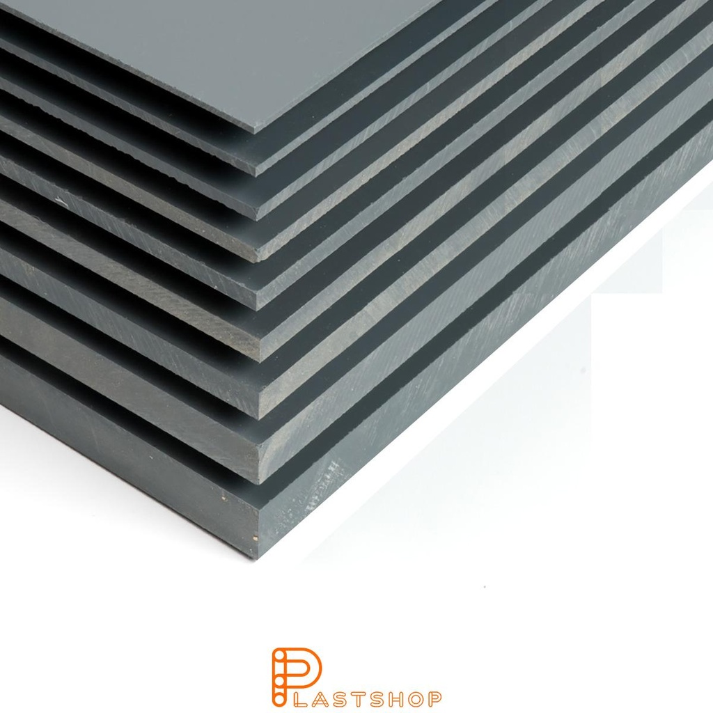 PVC U 120x1000 mm mørkgrå