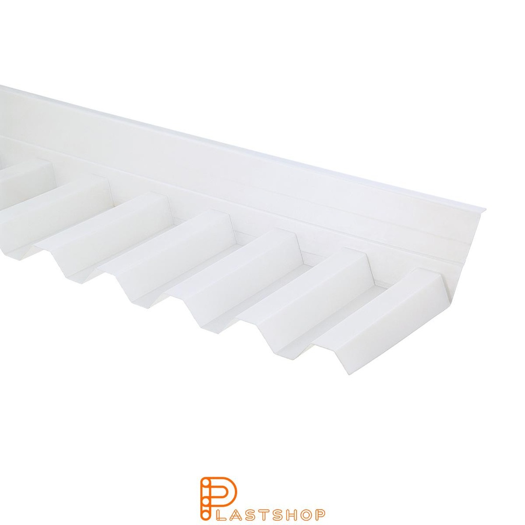 Veggtilkobling plasttak 5150 mm, hvit