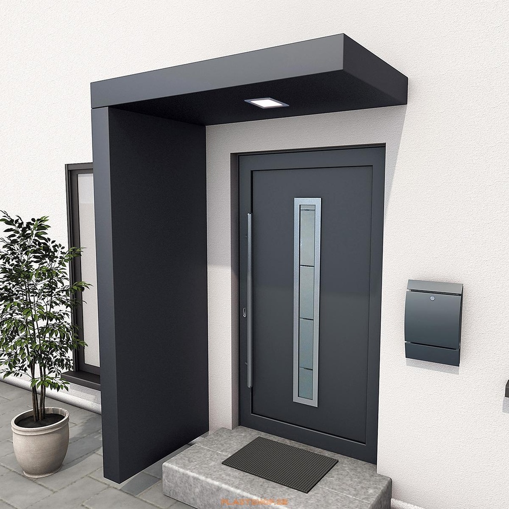 Windshield block for entrance roof, BS 220, aluminum/anthracite