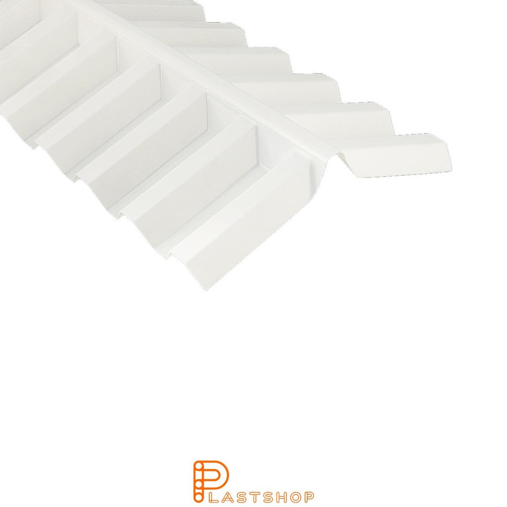 Esslon taknock, korrugerad plast, 75/20, 10-pack, opalvit