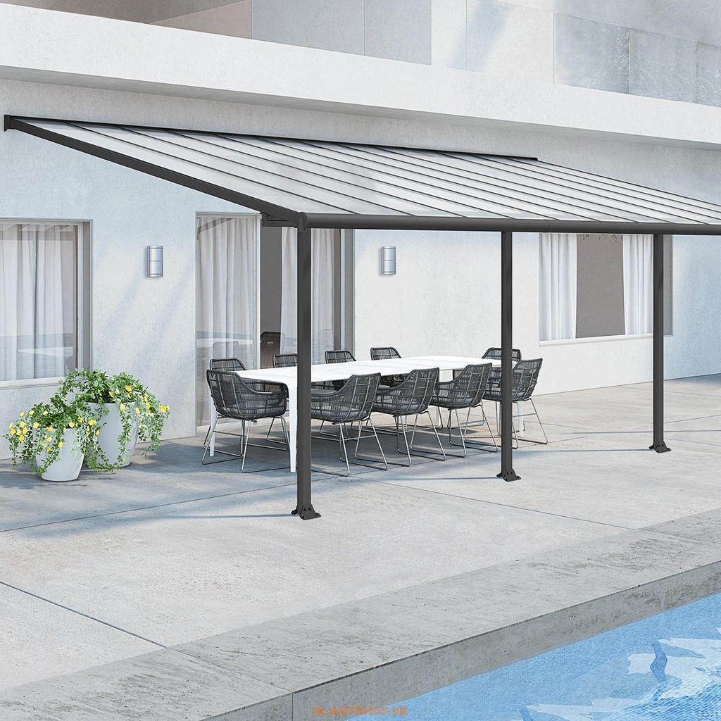 Olympia patio roof 16 m² grey