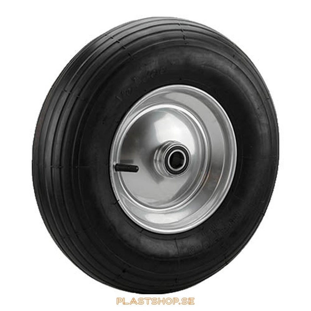 Wheel, wheel diameter 400 mm, hard wheel in solid Luftgummihjul, svart. 305 kg load capacity, dubbla ball bearings
