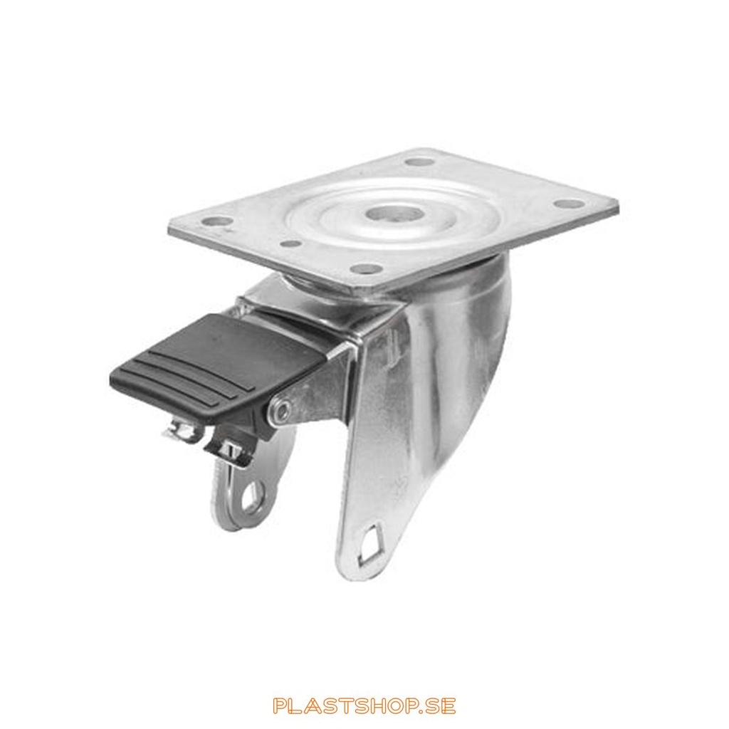 Wheel, plate, wheel diameter 100 mm, building height 132 mm. 140 kg load capacity