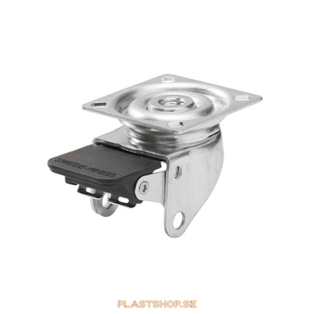 Hjul, platta, hjuldiameter 50 mm, bygghöjd 70 mm. 70 kg bärighet