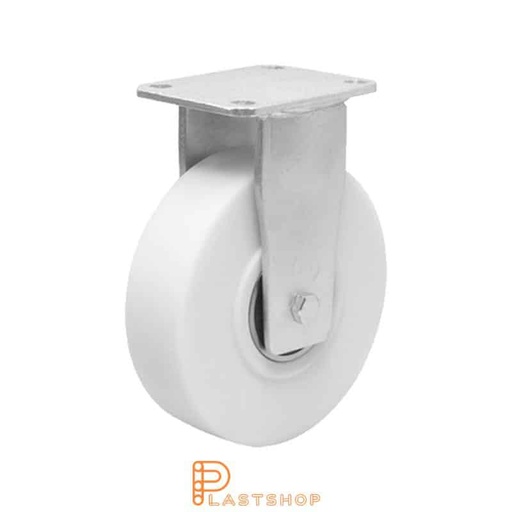 [P2001658] Fast bygel, platta, hjuldiameter 150 mm, bygghöjd 200 mm, hårt hjul i massiv PA6 C, 1500 kg bärighet, dubbla kullager