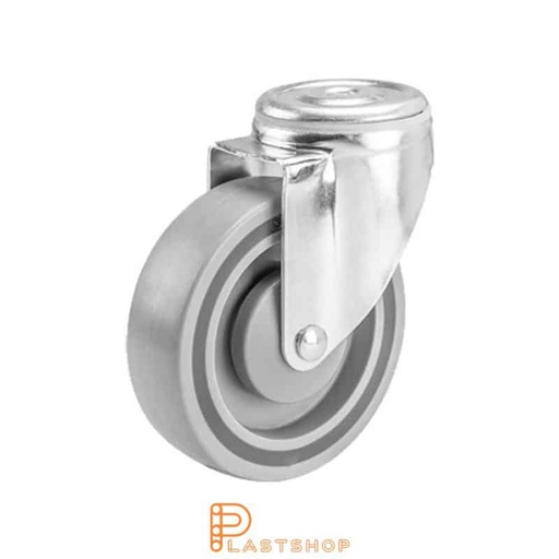 [P2000668] Link wheel without brake, center hole, wheel diameter 125 mm, building height 157 mm, hard wheel in solid PP, 170 kg load capacity, ball bearings