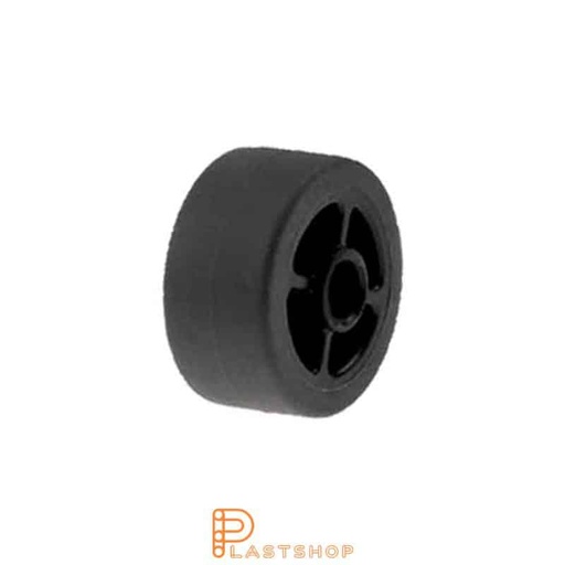 [P2002123] Wheel 33 mm, 20 kg capacity, with hub in PP and soft tread in PUR in gray color, ball bearing