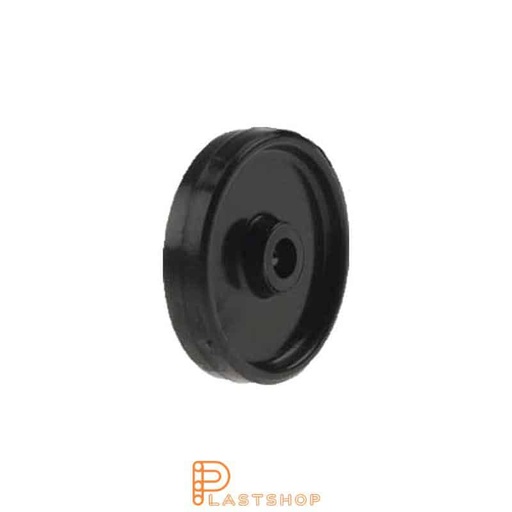 [P2002043] Pyörä 40 mm, 20 kg kantavuus, kiinteä PE-HD mustassa värissä, liukulaakeri