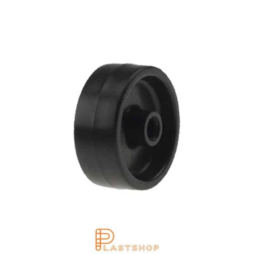[P2002046] Pyörä 40 mm, 40 kg kantavuus, massiivinen PP mustassa värissä, liukulaakeri