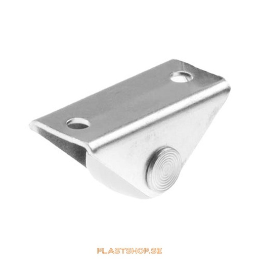 [P2005896] Wheel, plate, wheel diameter 15 mm, building height 20 mm, hard wheel in solid Nylon PA6, natural color. 25 kg load capacity