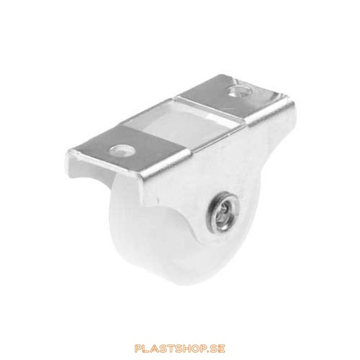 [P2005899] Hjul, platta, hjuldiameter 30 mm, bygghöjd 31 mm, hårt hjul i massiv Polypropen (PP), natur färg. 25 kg bärighet, nitad axel