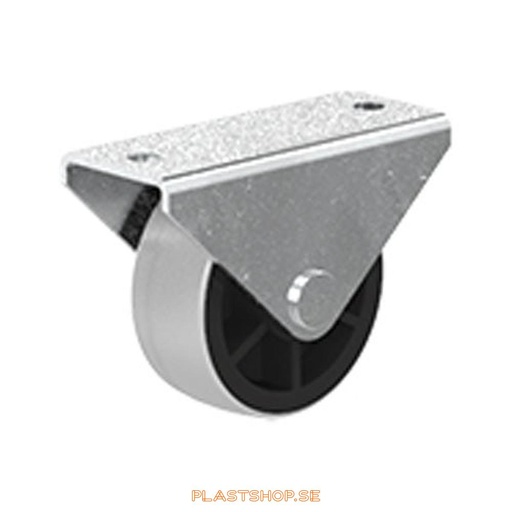 [P2005903] Hjul, platta, hjuldiameter 40 mm, bygghöjd 43 mm, nav i Polypropen (PP) med mjuk bana i TPE, grå färg. 40 kg bärighet, nitad axel