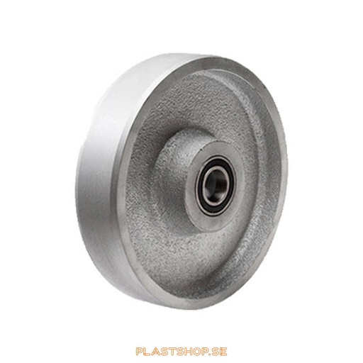 [P2006519] Wheel, wheel diameter 200 mm, hard wheel in solid Gjutjärn. 1000 kg load capacity, dubbla ball bearings