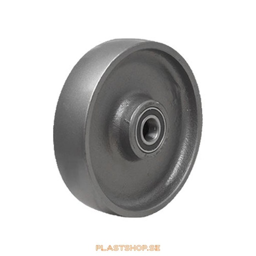 [P2006520] Wheel, wheel diameter 200 mm, hard wheel in solid Gjutjärn, gray color. 1000 kg load capacity, dubbla ball bearings