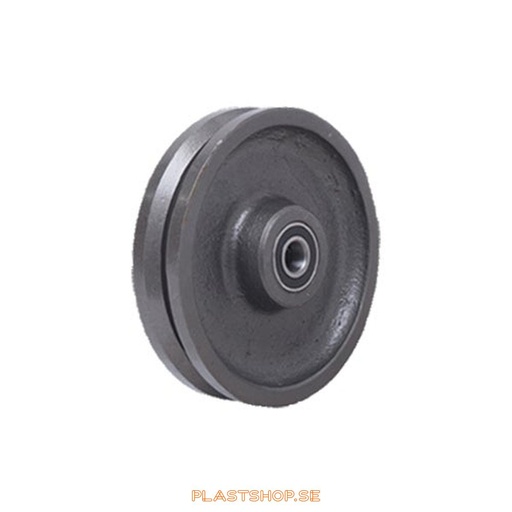 [P2006838] Wheel, wheel diameter 100 mm, hard wheel in solid Gjutjärn. 360 kg load capacity, dubbla ball bearings