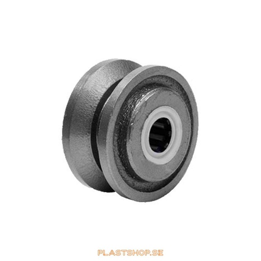 [P2006842] Wheel, wheel diameter 75 mm, hard wheel in solid Gjutjärn. 225 kg load capacity, roller bearings