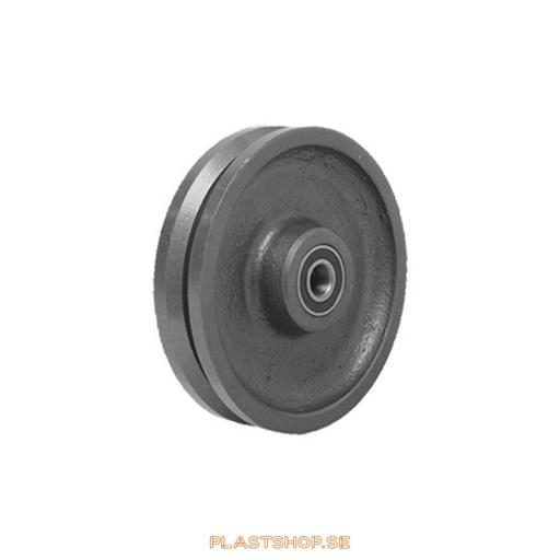 [P2006843] Wheel, wheel diameter 75 mm, hard wheel in solid Gjutjärn. 225 kg load capacity, dubbla ball bearings