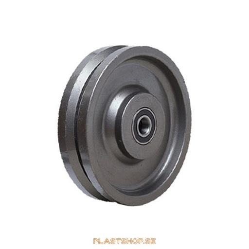 [P2006845] Wheel, wheel diameter 150 mm, hard wheel in solid Stål. 1150 kg load capacity, dubbla ball bearings