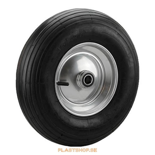 [P2005382] Wheel, wheel diameter 400 mm, hard wheel in solid Luftgummihjul, black color. 305 kg load capacity, dubbla ball bearings