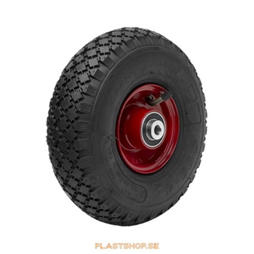 [P2005390] Wheel, wheel diameter 260 mm, hard wheel in solid Luftgummihjul, black color. 170 kg load capacity, dubbla ball bearings