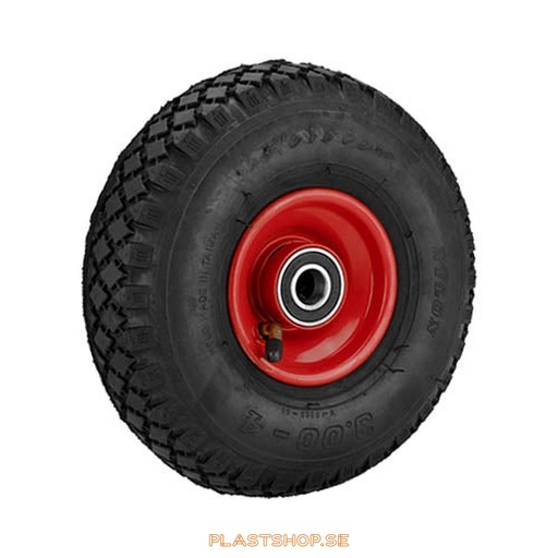 [P2005393] Hjul, hjuldiameter 260 mm, hårt hjul i massiv Luftgummihjul, svart färg. 170 kg bärighet, dubbla kullager