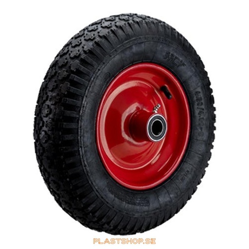 [P2005400] Wheel, wheel diameter 400 mm, hard wheel in solid Luftgummihjul, black color. 200 kg load capacity, dubbla ball bearings