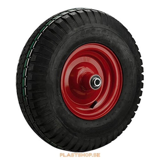 [P2005402] Wheel, wheel diameter 460 mm, hard wheel in solid Luftgummihjul, black color. 550 kg load capacity, dubbla ball bearings