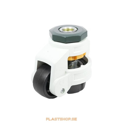 [P2005791] Link wheel, without brake, center hole, wheel diameter 40 mm, building height 75 mm, hard wheel in solid Nylon PA6, svart. 50 kg load capacity