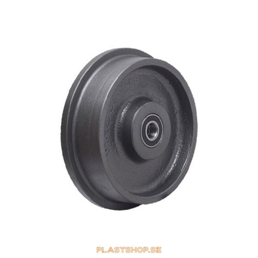 [P2006394] Wheel, wheel diameter 125 mm, hard wheel in solid Gjutjärn. 900 kg load capacity, dubbla ball bearings