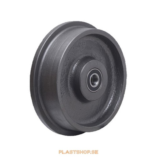 [P2006396] Wheel, wheel diameter 200 mm, hard wheel in solid Gjutjärn. 1200 kg load capacity, dubbla ball bearings