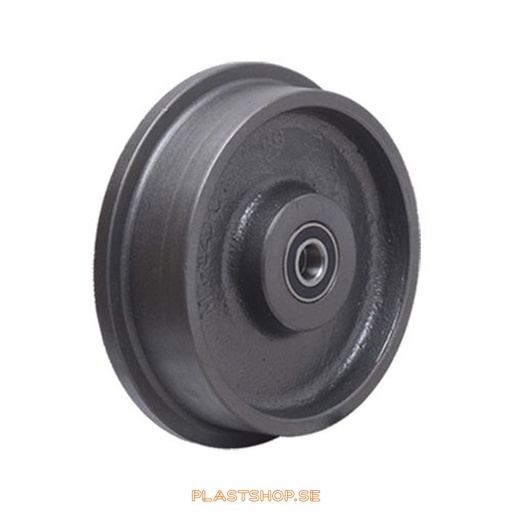 [P2006397] Wheel, wheel diameter 250 mm, hard wheel in solid Gjutjärn. 1400 kg load capacity, dubbla ball bearings
