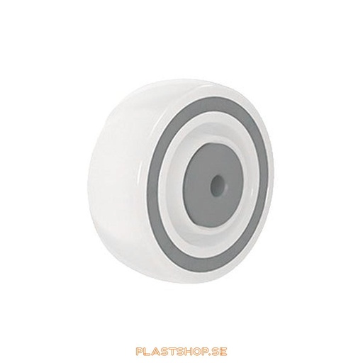 [P2006422] Wheel, wheel diameter 100 mm, hard wheel in solid Polypropen (PP), gray color. 225 kg load capacity, ball bearings