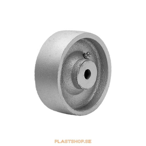 [P2006428] Wheel, wheel diameter 100 mm, hard wheel in solid Gjutjärn. 250 kg load capacity, slide bearings