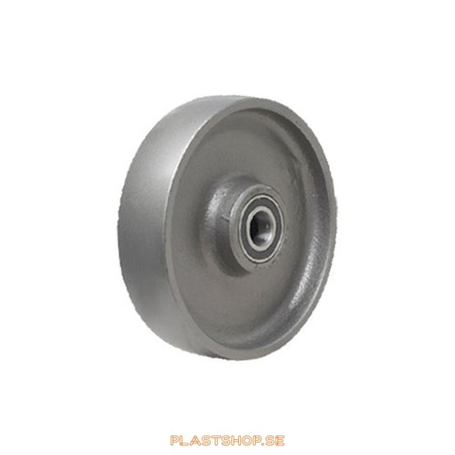 [P2006429] Wheel, wheel diameter 100 mm, hard wheel in solid Gjutjärn. 400 kg load capacity, dubbla ball bearings
